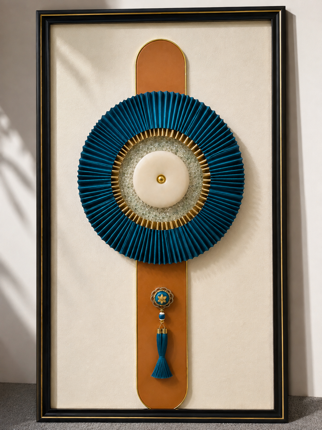 Blue & Gold Radial Statement Wall Art