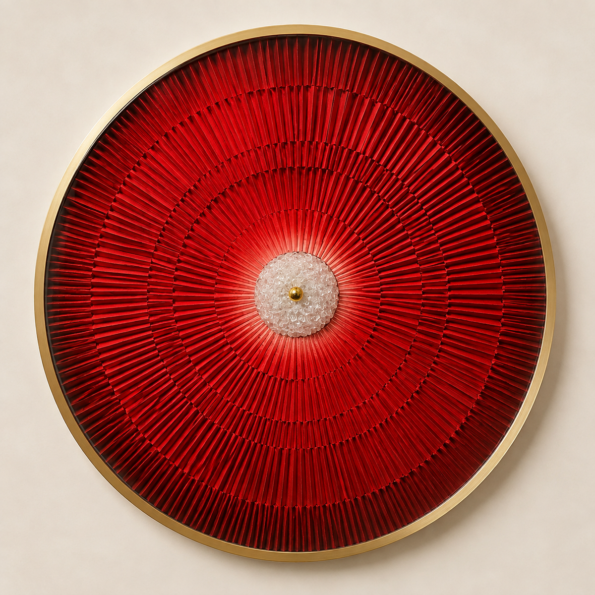Red Radial Statement Wall Art
