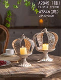 Crown Lantern Candle Holder Set
