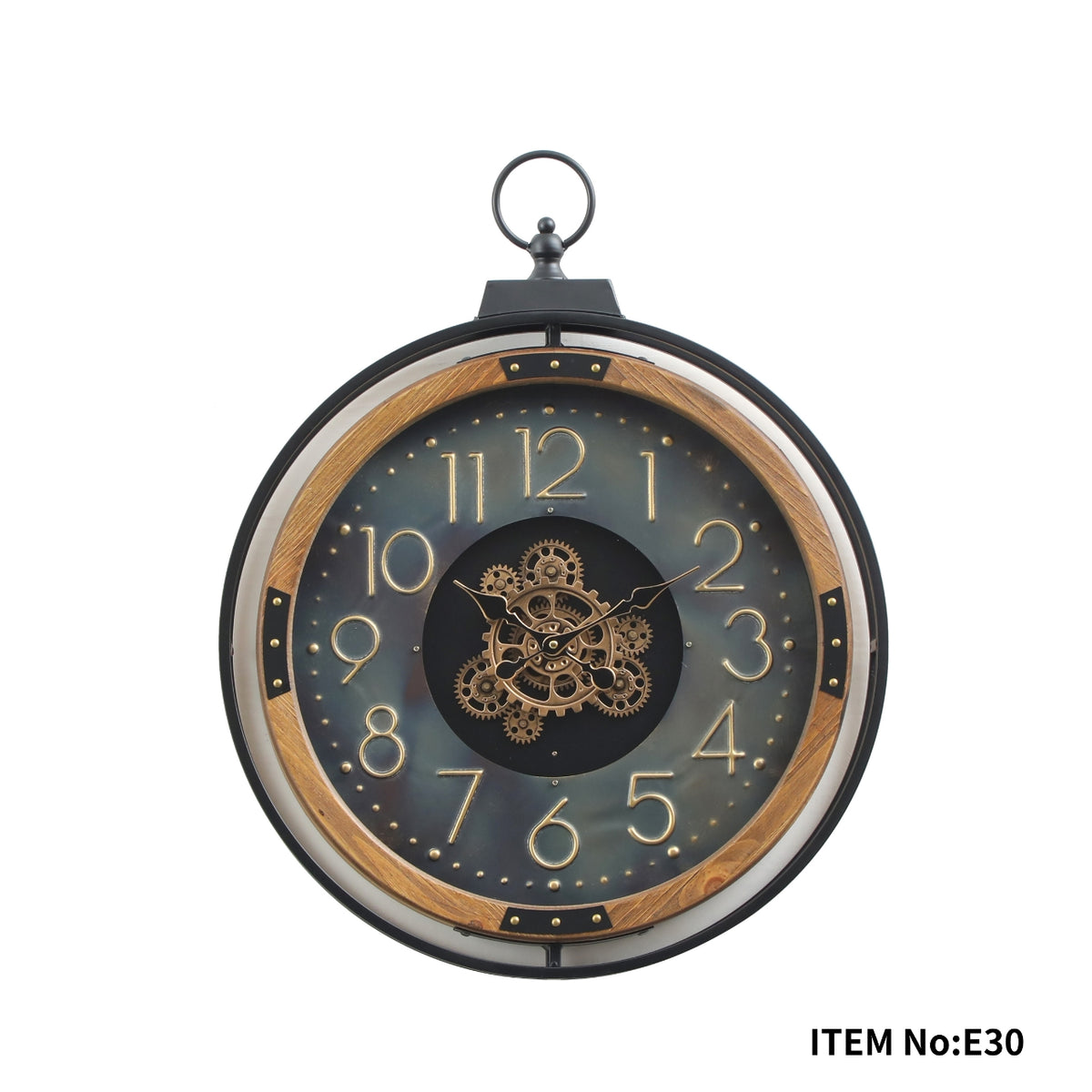 Industrial Round Gear Wall Clock