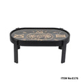 Black Oval Clock Coffee Table