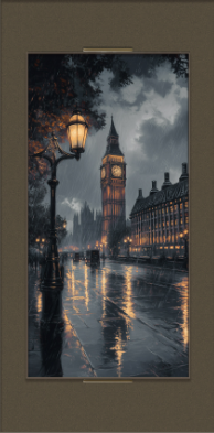 Rainy London Big Ben Wall Art