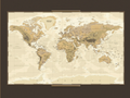 Neutral World Map Wall Art