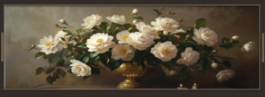White Roses Panoramic Wall Art